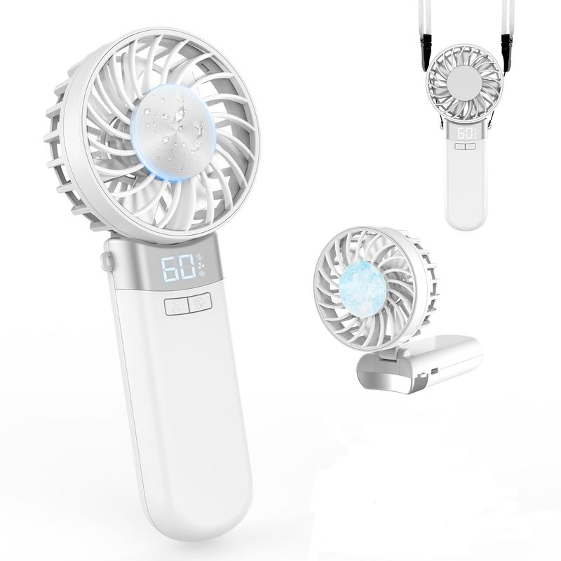 【2025新登場 -25℃瞬間冷却】ハンディファン 冷却プレート搭載 （業界NO.1独自開発イオン発生 アロマ対応 空気清浄） LEDディスプレイ表示 冷却ファン 手持ち扇風機 携帯扇風機 5000mAh 大容量 充電式USB扇風機 3段階風量調節 強力送風 Type-C急速充電 超軽量 静音 持ち運びに便利 熱中症 暑さ対策 オフィス スポーツ観戦 花火大会 取扱説明書付