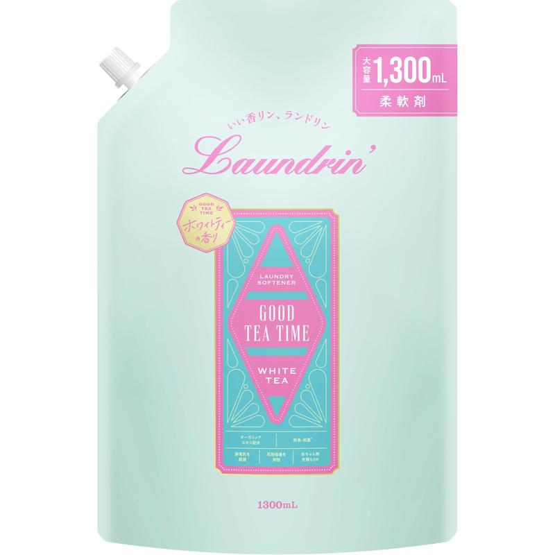 ランドリン 液体 柔軟剤 ホワイトティーの香り 詰め替え大容量 1300ｍｌ