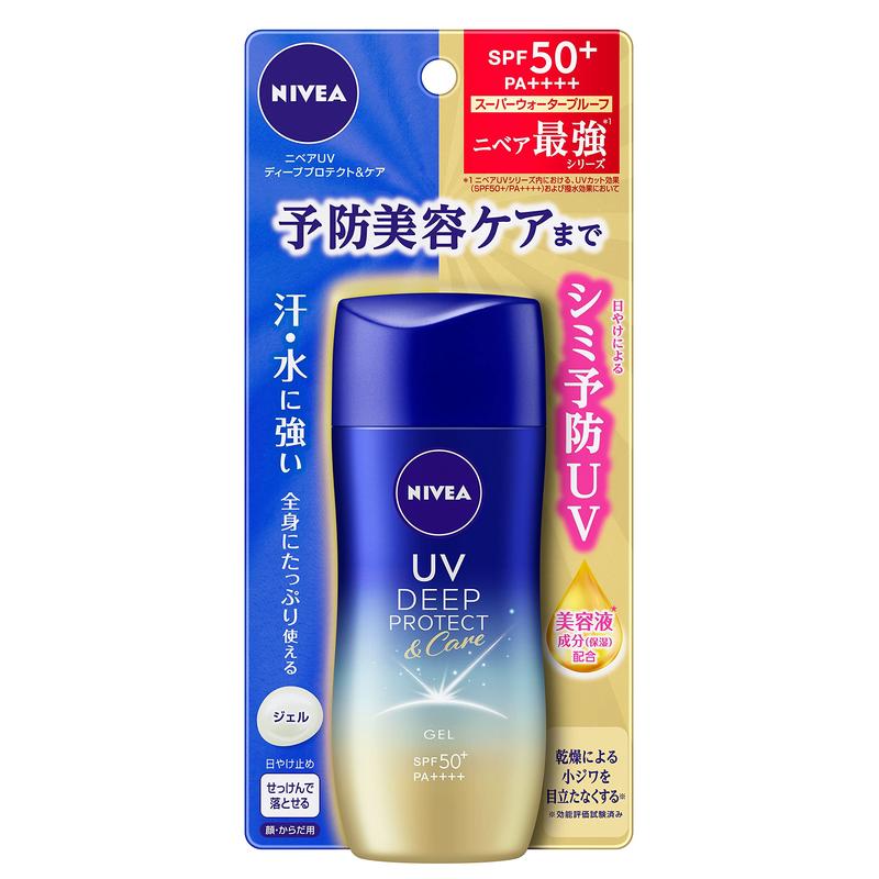 ニベアUV ディープ プロテクト & ケア ジェル 80g SPF50+ / PA++++ 〈 予防美容(日やけによるシミ・そばかすを防ぐ)ができる美容ケアUV 〉