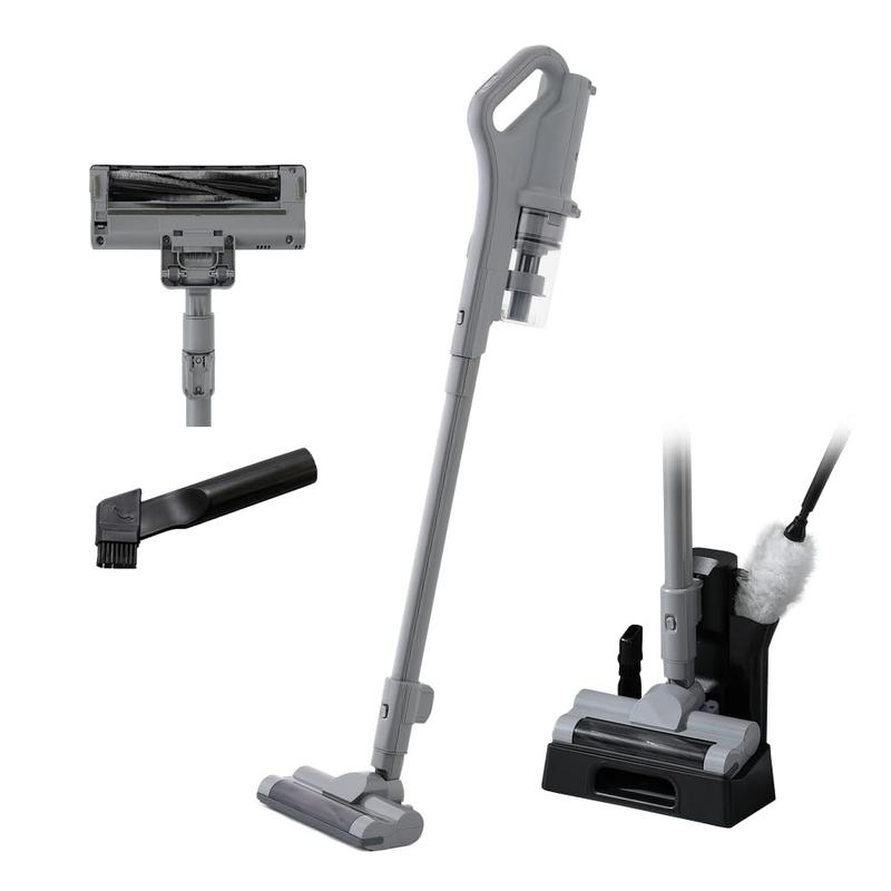 【Amazon.co.jp限定】アイリスオーヤマ コードレス掃除機 サイクロン 人気 AZSCD-185PM-H【パワーヘッド搭載。軽量1.4kgモデル】