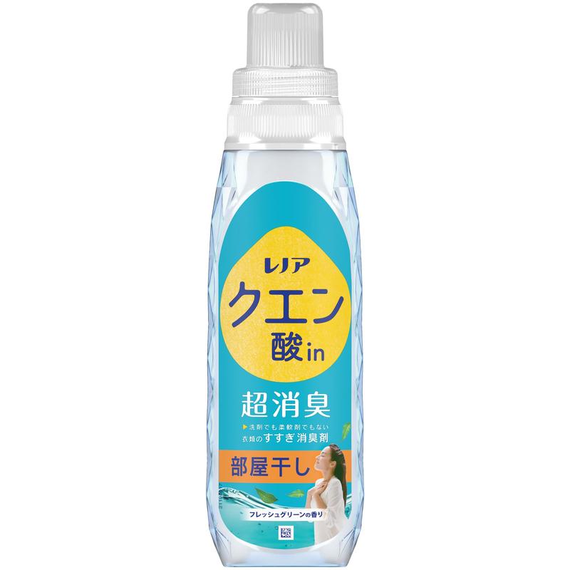 レノア クエン酸in 超消臭 衣類のすすぎ消臭剤 部屋干し フレッシュグリーンの香り 本体 430mL