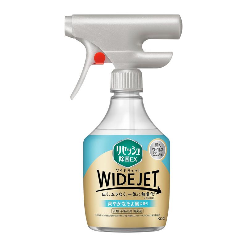 リセッシュ除菌EX WIDE JET（ワイドジェット） 汗・皮脂臭を広く、ムラなく、一気に無臭化！ 爽やかなそよ風の香り 本体 410ml