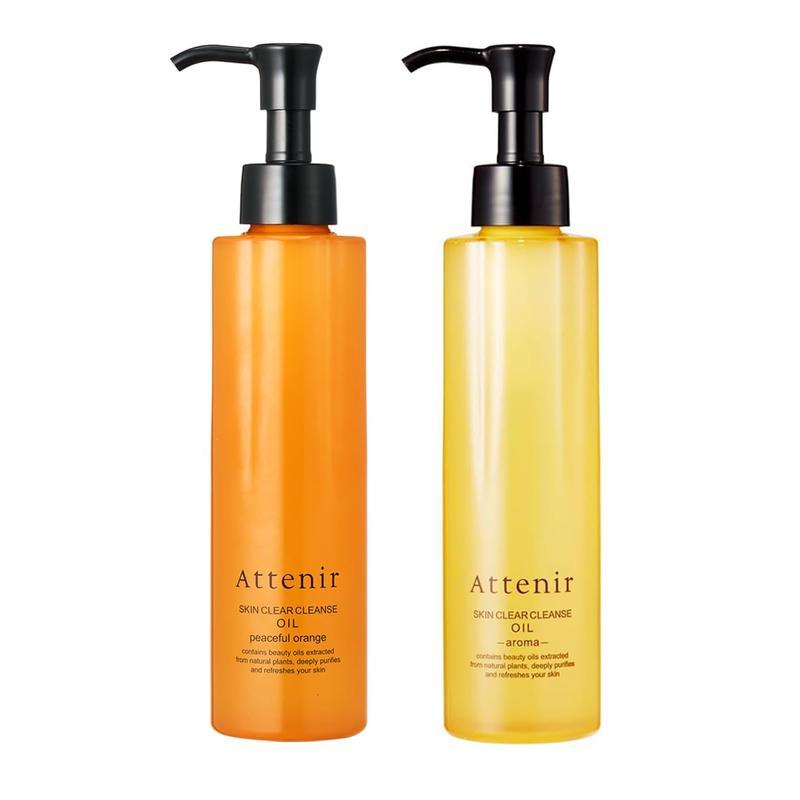 アテニア (Attenir) スキンクリア クレンズ オイル セット/アロマタイプ (175mL × 2本) クレンジング クレンジングオイル (メイク落とし/毛穴) レギュラーボトル/リフレシングシトラスの香り & ピースフルオレンジの香り