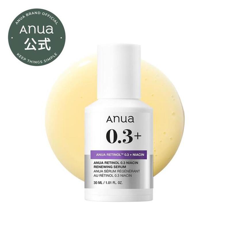 ◣ポイントバック30%+送料無料◥【ANUA公式】【レチノール0.3ナイアシンリニューイングセラム 30ml】美容液 セラム ビタミン レチノール ナイアシンアミド くすみトラブルケア ハリ キメ ニキビ 韓国コスメ アヌア anua