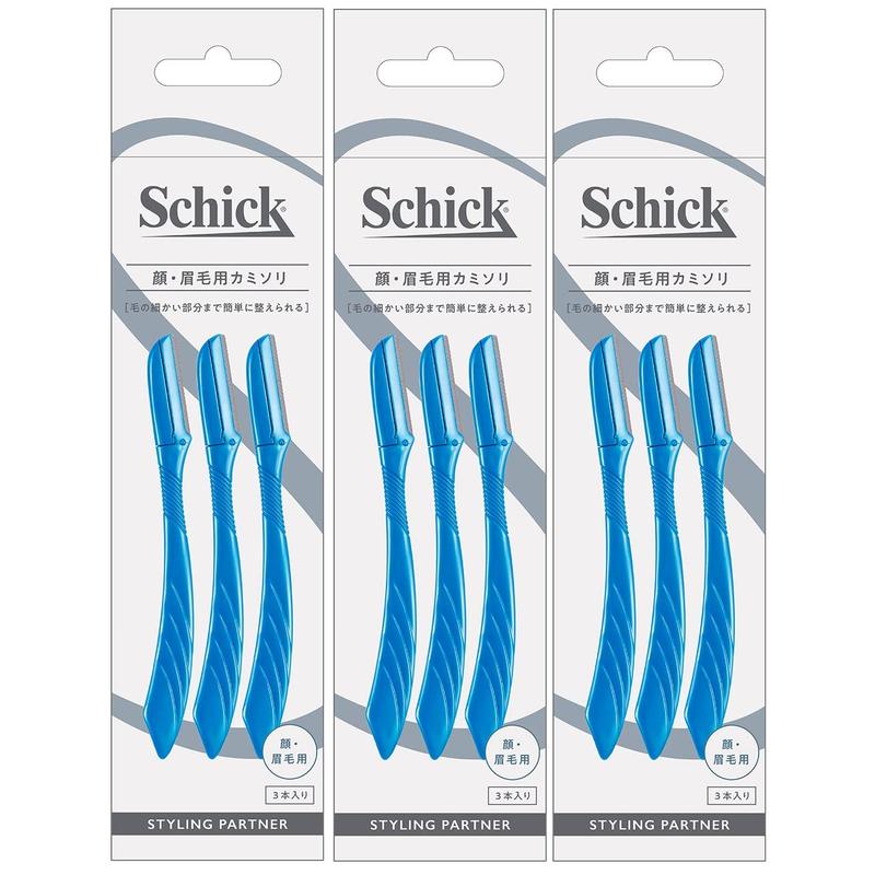 Schick(シック) スタイル 顔・眉毛用 カミソリ(3本入) メンズL ディスポ 3本 (x 3)