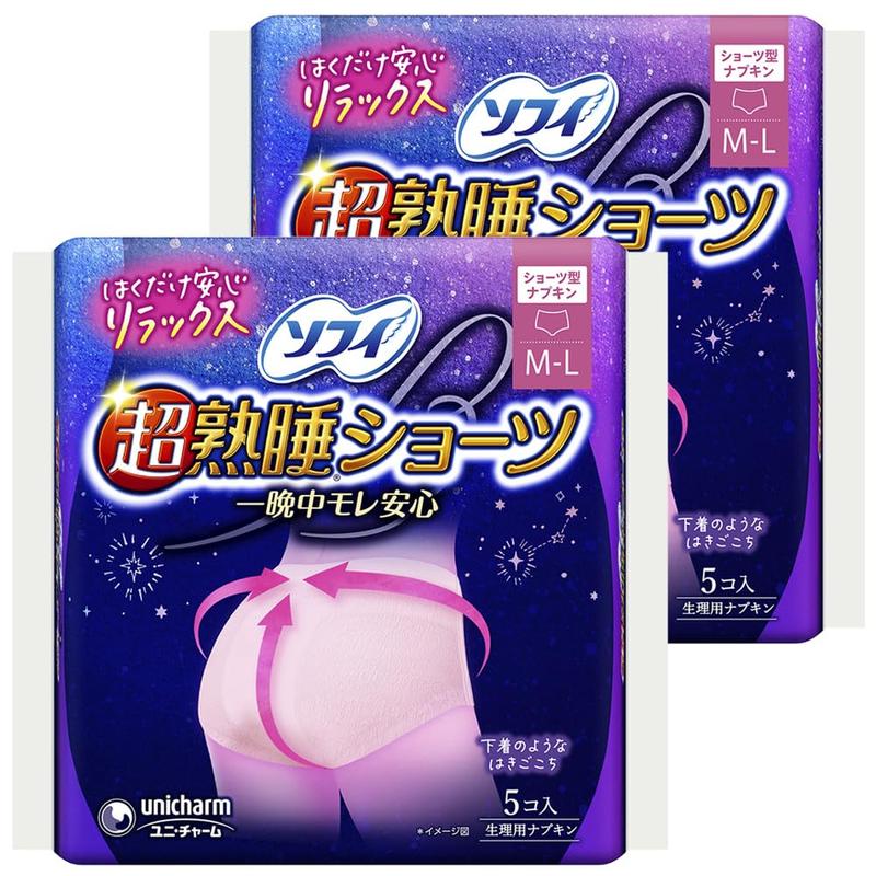 Sofy ソフィ 【まとめ買い】 超熟睡 ショーツ 特に多い夜用 ML 10コ(5コ入×2)(生理用品 ナプキン)