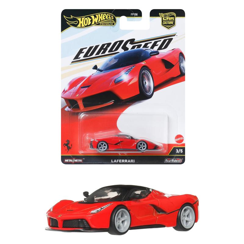 ホットウィール(Hot Wheels) カーカルチャー ユーロスピード ラフェラーリ 乗り物おもちゃ ミニカー 3歳から レッド JBK55