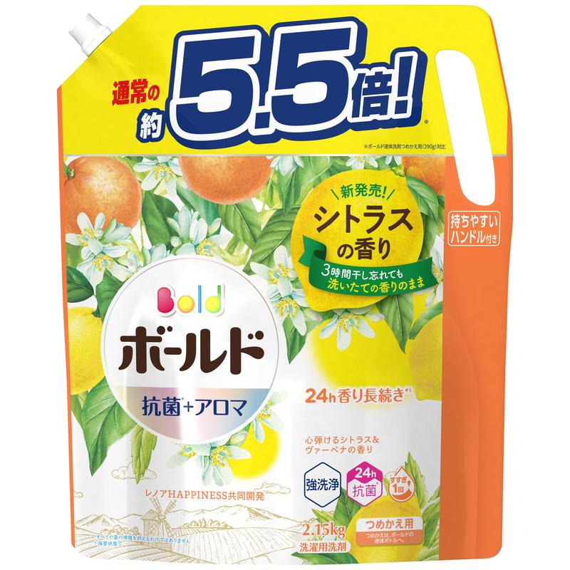 ボールド 洗濯洗剤 液体 シトラス&ヴァーベナ 詰め替え 2,150g[大容量]