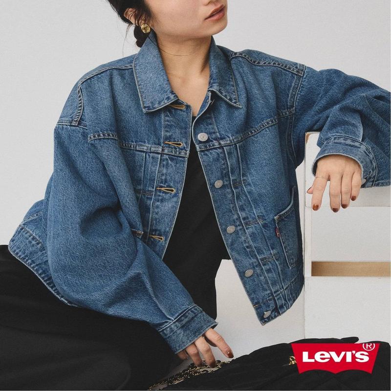 SLOBE IENA Levi's/リーバイス SLOBE別注 BALLOON SLEEVE TRACKER デニムジャケット スローブ イエナ ジャケット・アウター デニムジャケット ブルー【送料無料】