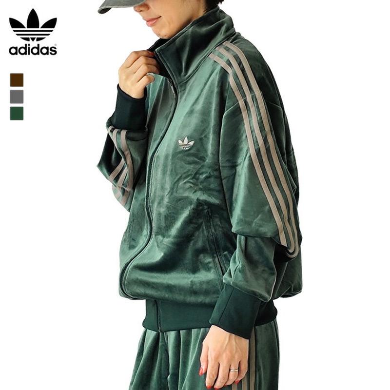 アディダス adidas originals ジャージ ジャケット FB TT VELOUR ファイヤーバード トラックトップ ベロア レディース トラックジャケット ダークブラウン ダークグレー グリーン S M L XL ID053 KD9373 KD9374 KD9375【2025AW 新作】【クーポン対象外】