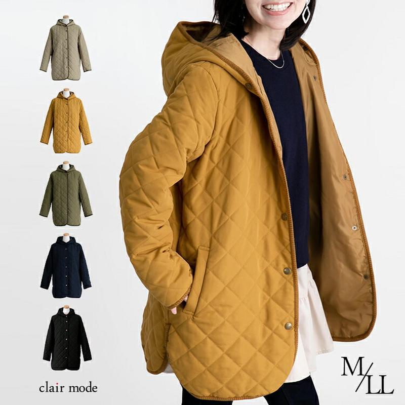★フィナーレ20%OFFクーポン★【楽天1位】 ピーチタッチキルティングコート 5色 M-LL 洗える 中わた 長袖 レディースファッション アウター ジャケット コート 裏地あり フード キルト 中綿 防寒 暖か 体型カバー 春秋冬 0105 【送料無料】 【再入荷】